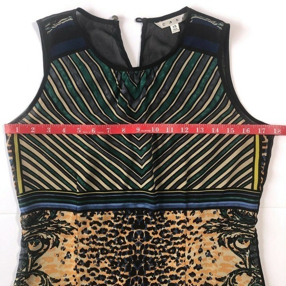 CABI sleeveless mesh tunic top Size XS Multicolor - Picture 9 of 10